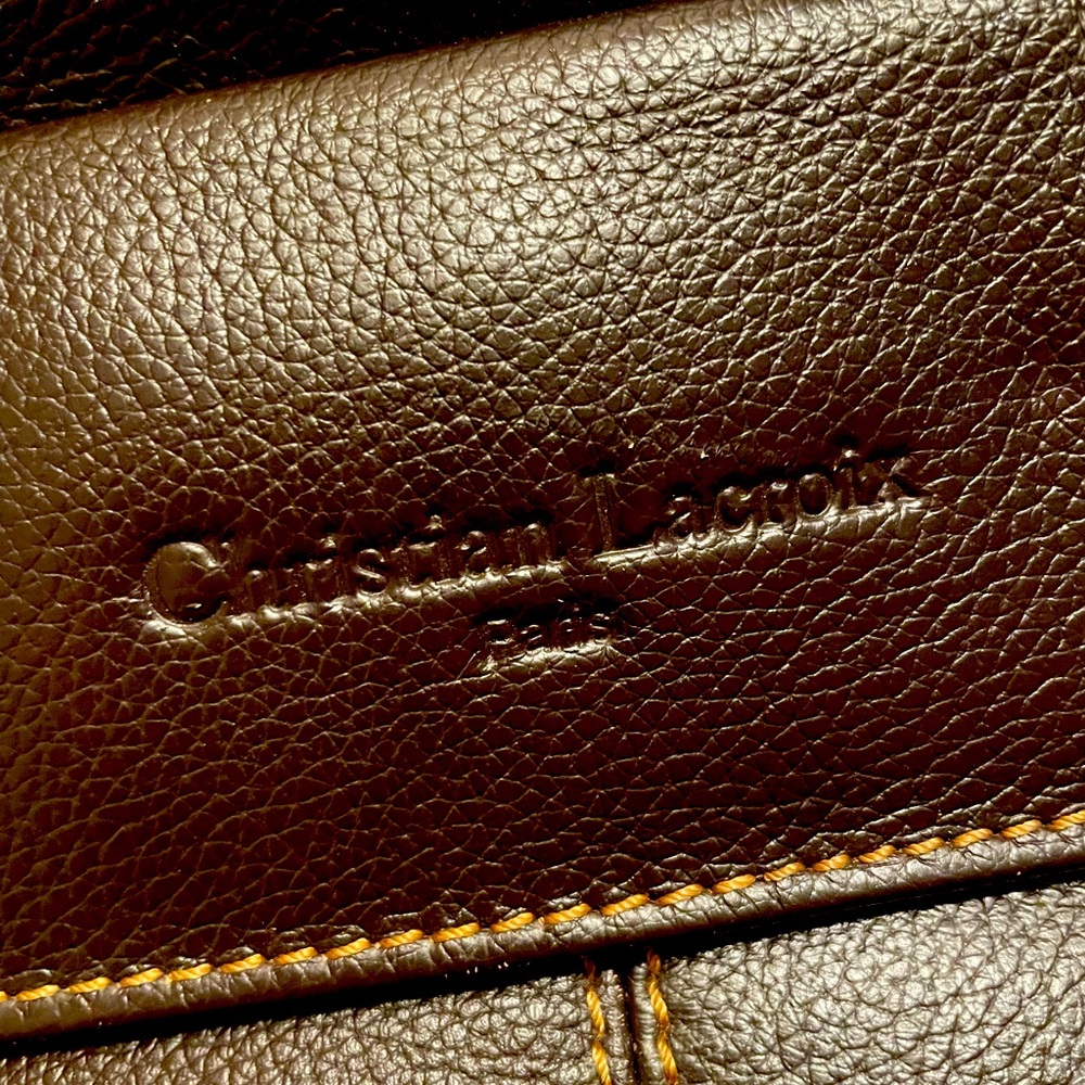 Christian LaCroix leather laptop satchel and multipurpose folio